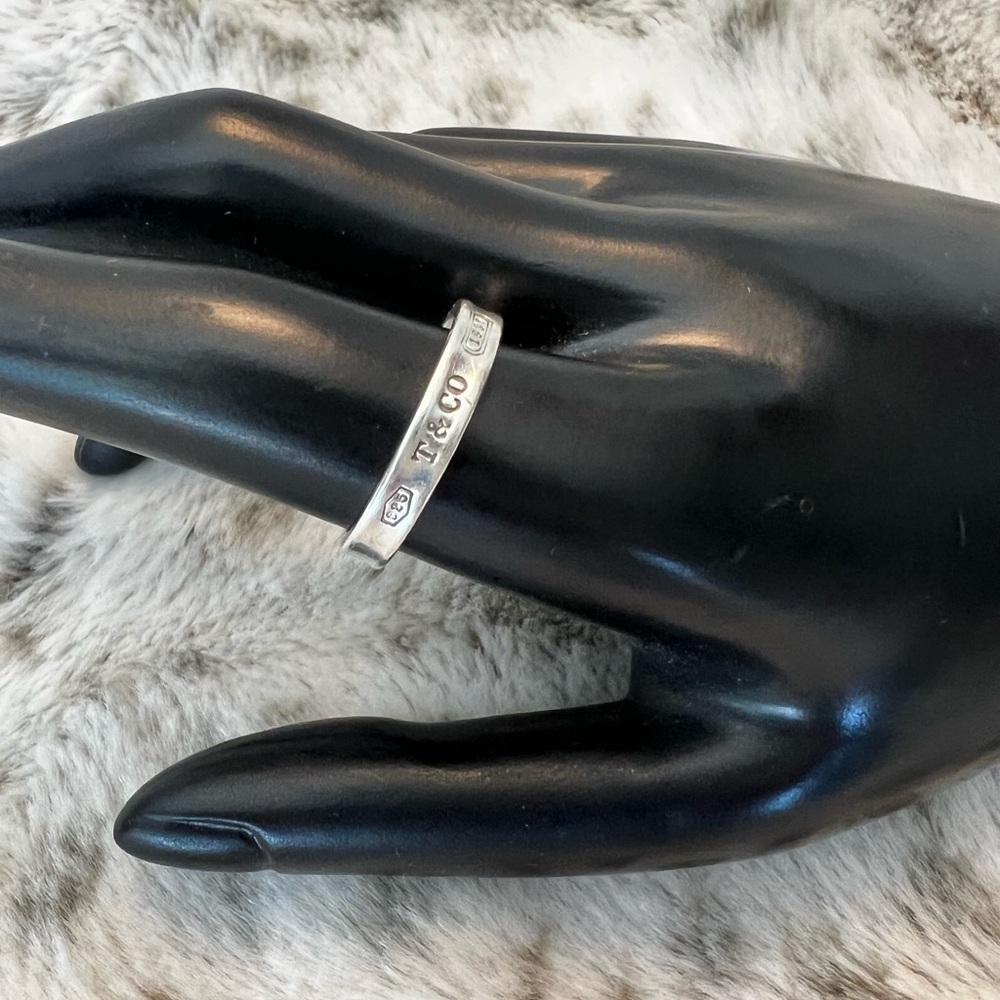 Tiffany & Co. Silver Engraved Ring 1837 Collection